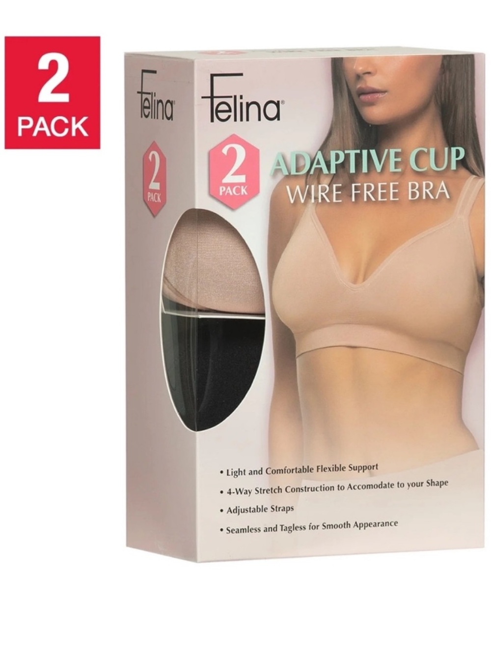 Felina Wire Free Bra 2-Pack